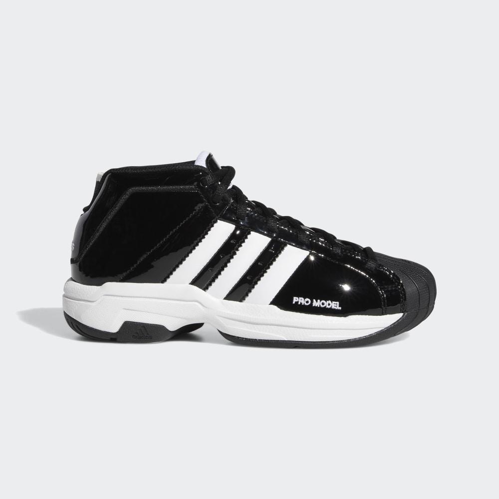 Adidasi Baschet Adidas Pro Model 2G Baieti Romania - Negrii/Albi EG2158